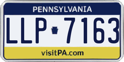 PA license plate LLP7163
