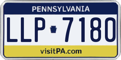 PA license plate LLP7180