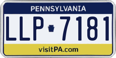 PA license plate LLP7181