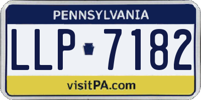 PA license plate LLP7182