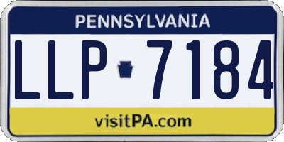 PA license plate LLP7184