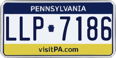 PA license plate LLP7186