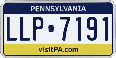 PA license plate LLP7191