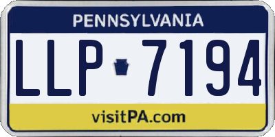 PA license plate LLP7194