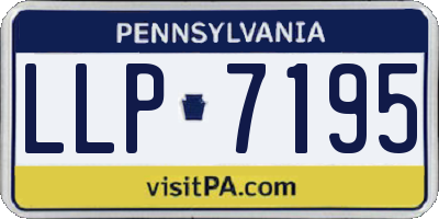 PA license plate LLP7195