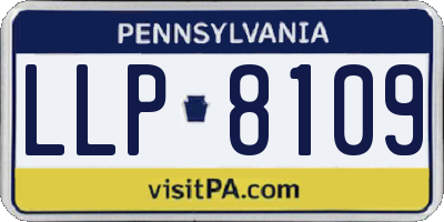 PA license plate LLP8109