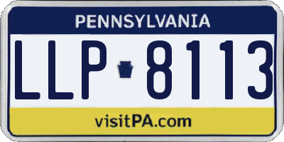 PA license plate LLP8113