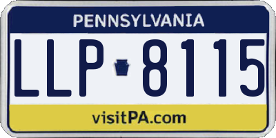 PA license plate LLP8115
