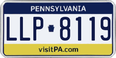 PA license plate LLP8119