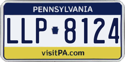 PA license plate LLP8124