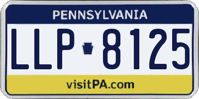 PA license plate LLP8125