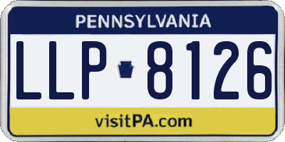 PA license plate LLP8126