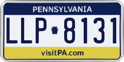 PA license plate LLP8131
