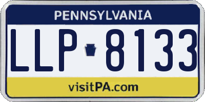 PA license plate LLP8133