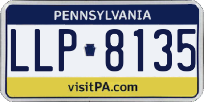 PA license plate LLP8135