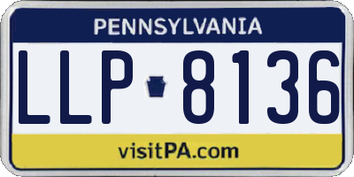 PA license plate LLP8136