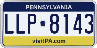 PA license plate LLP8143