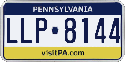 PA license plate LLP8144