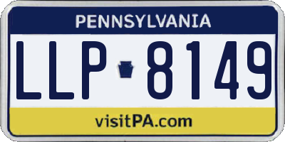 PA license plate LLP8149