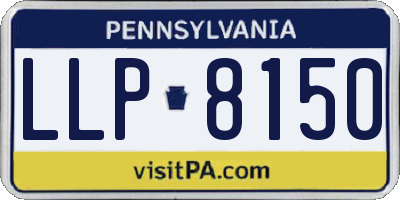 PA license plate LLP8150