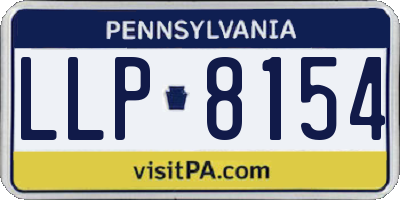 PA license plate LLP8154