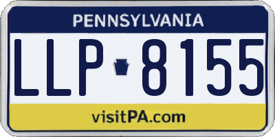 PA license plate LLP8155