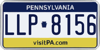 PA license plate LLP8156