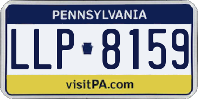 PA license plate LLP8159