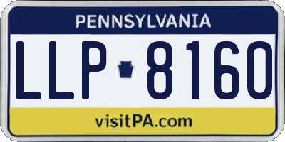 PA license plate LLP8160