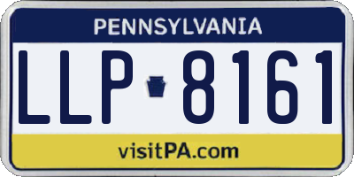 PA license plate LLP8161