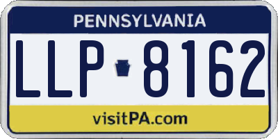 PA license plate LLP8162