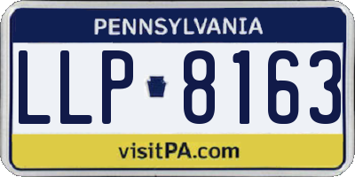 PA license plate LLP8163