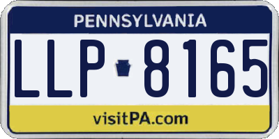 PA license plate LLP8165