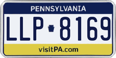 PA license plate LLP8169