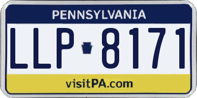 PA license plate LLP8171