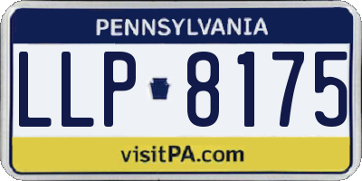 PA license plate LLP8175