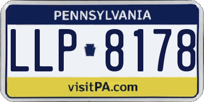 PA license plate LLP8178