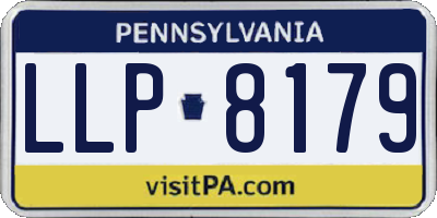 PA license plate LLP8179