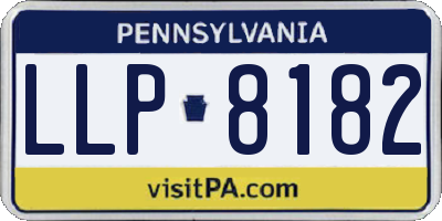 PA license plate LLP8182