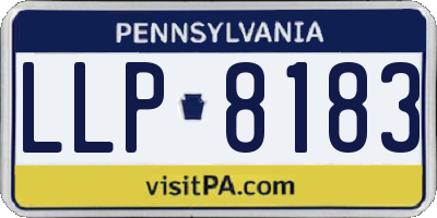 PA license plate LLP8183