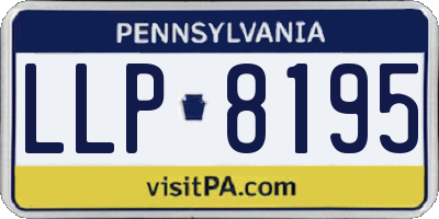 PA license plate LLP8195
