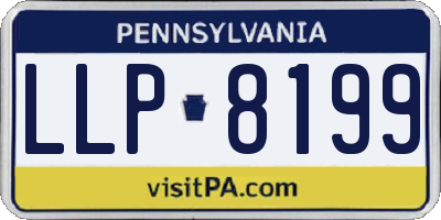 PA license plate LLP8199