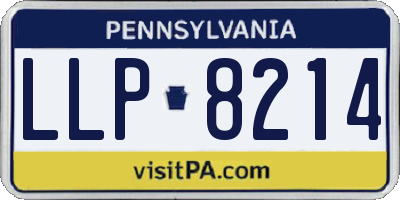 PA license plate LLP8214