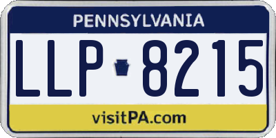 PA license plate LLP8215