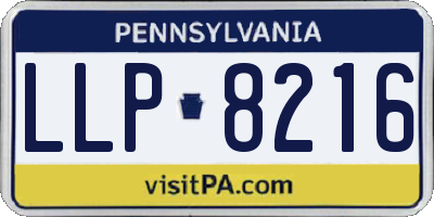 PA license plate LLP8216