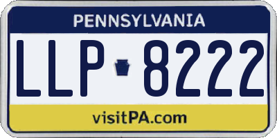 PA license plate LLP8222