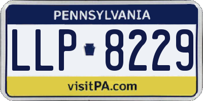 PA license plate LLP8229