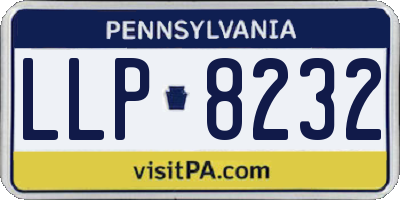 PA license plate LLP8232