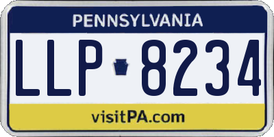 PA license plate LLP8234