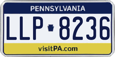 PA license plate LLP8236